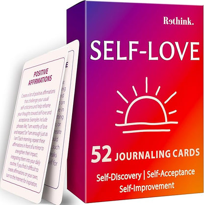 QUOKKA Self-Love: 52 Journaling Flashcards for Reflection, Self-Discovery, and Mindful Growth | Guided Prompts for Gratitude, Self-Acceptance, and Personal Empowerment | Gift for Women and Men
