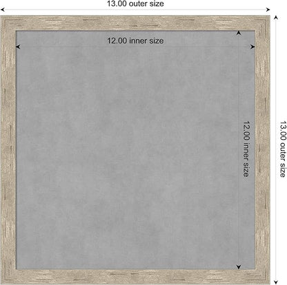 Amanti Art Silver Framed Magnetic Board 13x13 X-Small Vision Board for use with Magnets, 100% Metal Sheet to Display Items as Office Decor or for Home Organization in mudroom, Kitchen or Kids Room