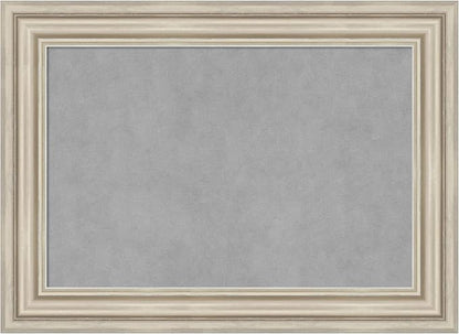 Amanti Art Silver Framed Magnetic Board 22x30 Medium Vision Board for use with Magnets, 100% Metal Sheet to Display Items as Office Decor or for Home Organization in mudroom, Kitchen or Kids Room