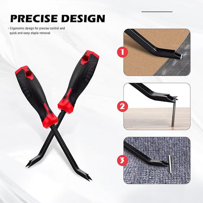 Heavy Duty Staple Remover Tool & Staple Puller, Professional Stapler Removers for Carpet, Upholstery, Wood and Furniture - Carpet and Upholstery Staple Puller Tool, Heavy Duty Staples Remover