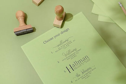Stamp by Me | Custom Return Address Stamp - Up to 3 Designs to Choose | Personalized Self-Inking Stamp | Personalise Address Marker | Marks for Mailing | Custom Marker Self Ink