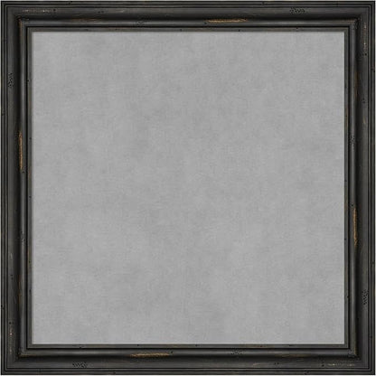 Amanti Art Black Framed Magnetic Board 23x23 Medium Vision Board for use with Magnets, 100% Metal Sheet to Display Items as Office Decor or for Home Organization in mudroom, Kitchen or Kids Room