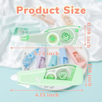 Temiary 3 Pcs Correction Tapes with 3 Pcs Refills, White Wrong Out Tape