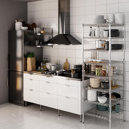 Regal Altair 24" Deep x 24" Wide x 74" Height Wire Shelving Kit | 8-Tier | NSF Commercial Storage Rack Unit