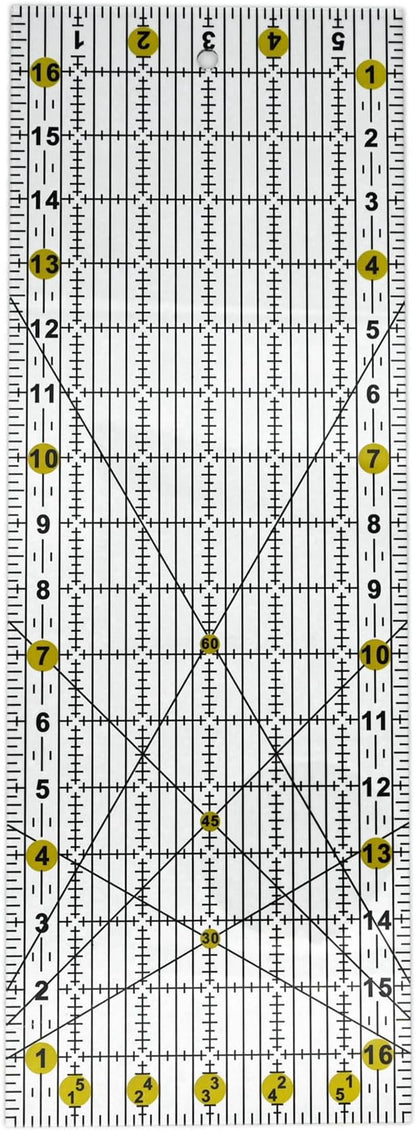 Quilting Ruler,Quilting Templates,Sewing Quilt Rulers,Acrylic Curved Corner Cutter,Precision Fabric Cutting Patchwork Tool for Quilting Sewing Craft DIY Projects,Light Yellow 6"x17"