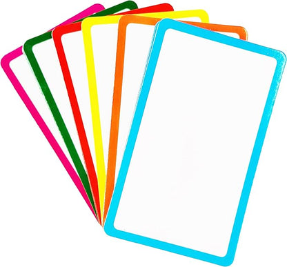 36 Pack Magnetic Dry Erase Labels - Magnetic Blank Cards with Color Borders, Reusable Magnetic Name Tags - Dry Erase Labels for Home, Office, Classroom - 3 x 5 Inches
