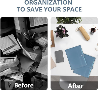 2Pack Accordion File Organizer Expanding File Folder with 8 Pockets Office | Letter Size Portable Paper Document Organizer for Office Home Business Supplies, Student classroom storage