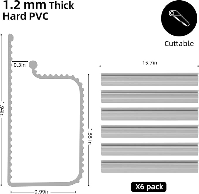YECAYE 94.2 in Cable Management Under Desk,Easy Install Adhesive Mount Cord Hider,Cord Organizer,Wire Management,Wire Hider for Office Organization,Child & Pet Proof,Grey