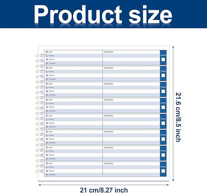 Geyee Phone Message Voice Mail Log Book 8. 27 x 8. 5 Inches Voicemail Message Pads 8 Per Page, 800 Book for Office(2 Pads)