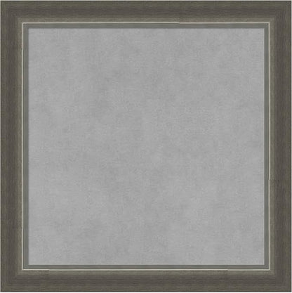 Amanti Art Silver Framed Magnetic Board 19x19 Small Vision Board for use with Magnets, 100% Metal Sheet to Display Items as Office Decor or for Home Organization in mudroom, Kitchen or Kids Room