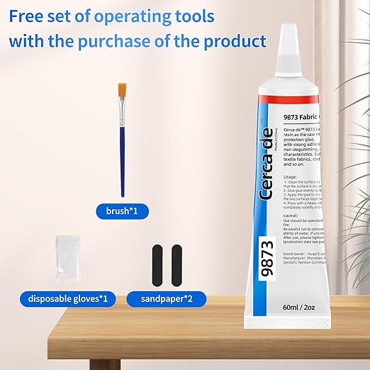 Cerca de Fabric Glue，Mighty mend Liquid Stitch Fabric Adhesive，Permanent，Clear，Strong, Waterproof for Repair and Patches, Clothes, Clothing Bonding 2oz。