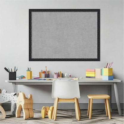 Amanti Art Black Framed Magnetic Board 22x30 Medium Vision Board for use with Magnets, 100% Metal Sheet to Display Items as Office Decor or for Home Organization in mudroom, Kitchen or Kids Room