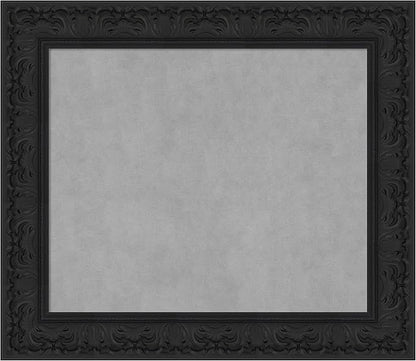 Amanti Art Black Framed Magnetic Board 27x31 Medium Vision Board for use with Magnets, 100% Metal Sheet to Display Items as Office Decor or for Home Organization in mudroom, Kitchen or Kids Room
