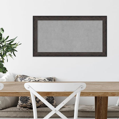 Amanti Art Black Framed Magnetic Board 15x27 Small Vision Board for use with Magnets, 100% Metal Sheet to Display Items as Office Decor or for Home Organization in mudroom, Kitchen or Kids Room