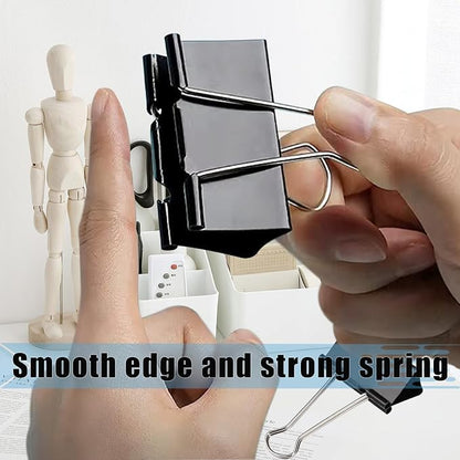 Extra Large Binder Clips 2.4 Inch(48 Pack), Upgrade Large Binding Clips Jumbo Paper Clips, Heavy Duty Big Clamps for Office and Home Supplies, Black | Heavy Duty Big Clamps for Office and Home Supplies, Black