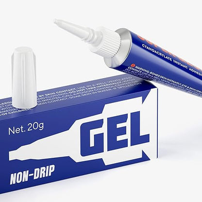 Professional Grade Cyanoacrylate (CA) Super Glue by Glue Masters with Variable Viscosity Adhesive for Plastic, Wood & DIY Crafts (20GR Gel)