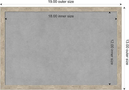 Amanti Art Silver Framed Magnetic Board 13x19 Small Vision Board for use with Magnets, 100% Metal Sheet to Display Items as Office Decor or for Home Organization in mudroom, Kitchen or Kids Room
