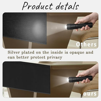EcoBrisa Under Desk Privacy Panel Self-Adhesive Modesty Panel Stand Up Desk Modesty Panel for Home Office or Standing Workstation, Black (60" Black)