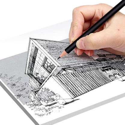 SIQITECHNO 12Pcs Black and White Based Colored Pencils Wooden Oil Color Pencils Premier Soft Core Colored Pencil for Drawing Sketching Shading