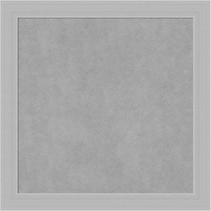 Amanti Art Silver Framed Magnetic Board 28x28 Medium Vision Board for use with Magnets, 100% Metal Sheet to Display Items as Office Decor or for Home Organization in mudroom, Kitchen or Kids Room