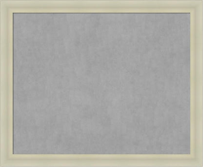 Amanti Art Silver Framed Magnetic Board 37x45 X-Large Vision Board for use with Magnets, 100% Metal Sheet to Display Items as Office Decor or for Home Organization in mudroom, Kitchen or Kids Room