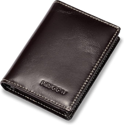 Leather Business Card Case Holder for Men & Women, Italian Calfskin