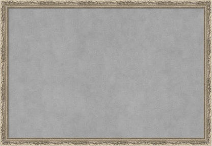 Amanti Art Silver Framed Magnetic Board 18x26 Medium Vision Board for use with Magnets, 100% Metal Sheet to Display Items as Office Decor or for Home Organization in mudroom, Kitchen or Kids Room