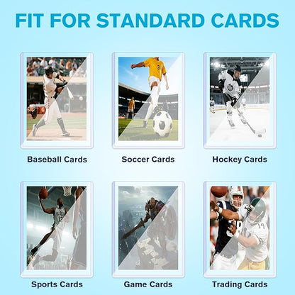 400 Card Sleeves Top Loaders for Cards - 3" x 4" Toploader, 35pt Hard Card Sleves for Trading Cards, Baseball, Sports Collectibles (200 Hard Toploaders + 200 Soft Penny Sleeves)
