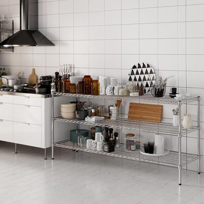 Regal Altair 21" Deep x 72" Wide x 34" Height Wire Shelving Kit | 3-Tier | NSF Commercial Storage Rack Unit