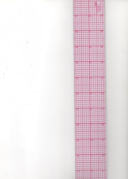 C-Thru B-85 2" x 18" Beveled Plastic Graph Ruler – Clear, Precise & Durable Measuring Tool for Drafting, Sewing, & Crafts