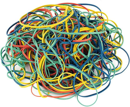 Bilinny Large Heavy Duty Rubber Bands - 7x1/8", 1 Lb. (Approx. 240) Assorted Colored Rubber Bands, Made in USA