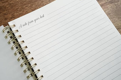 Paper 'n Such Guest Book for Rental House - Vacation Home - Short Term Rentals, Host Essentials, Spiral Hardcover Welcome Log for Airbnbs- 200 Pages (World Map)