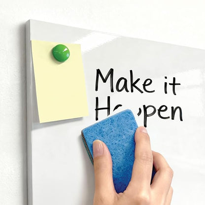 Comix Magnetic Dry Erase Board, 6 Pack, 11.8 x 11.8 Inches, Modular Whiteboard for Fridge, Office and Home, Small White Board Dry Erase Set for Kids, Students, Kitchen Organizer and Planner, White