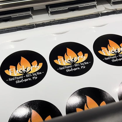 Sunshine Stickers Custom Waterproof Vinyl Stickers with Your Image Photo Text or Logo | Personalized Dishwasher Safe Label for Business Logo