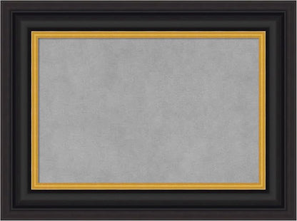 Amanti Art Black Framed Magnetic Board 18x24 Small Vision Board for use with Magnets, 100% Metal Sheet to Display Items as Office Decor or for Home Organization in mudroom, Kitchen or Kids Room