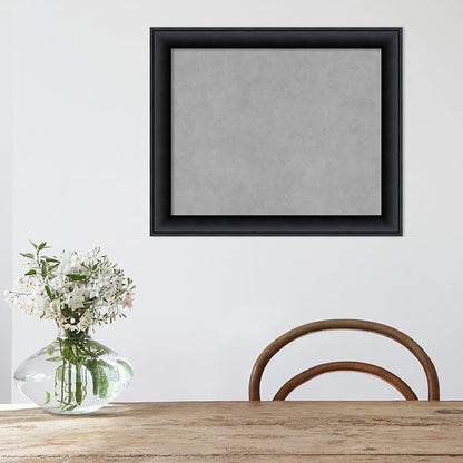 Amanti Art Black Framed Magnetic Board 19x23 Small Vision Board for use with Magnets, 100% Metal Sheet to Display Items as Office Decor or for Home Organization in mudroom, Kitchen or Kids Room