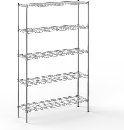 Regal Altair 14" Deep x 48" Wide x 74" Height Wire Shelving Kit | 5-Tier | NSF Commercial Storage Rack Unit