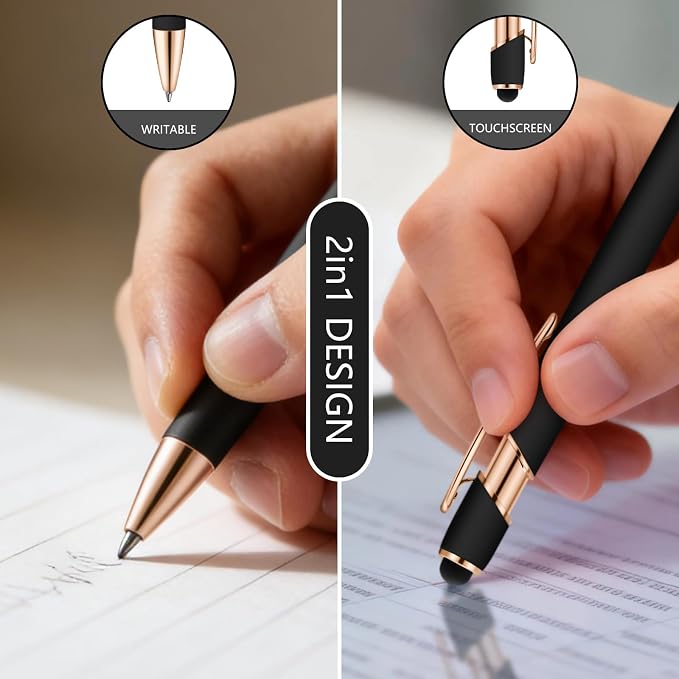 ENOMY Personalized Notebook & 10 PC Pens Set A5 Notebook with Ribbon Bookmark PU Leather Custom Notebook Cover for College Graduation Birthday Business Gifts, Khaki