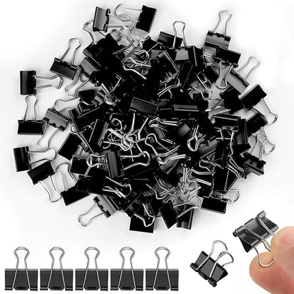 Ufmarine Mini Binder Clips, 144 Pcs Small Binder Clips 15mm, Small Paper Clips for Office