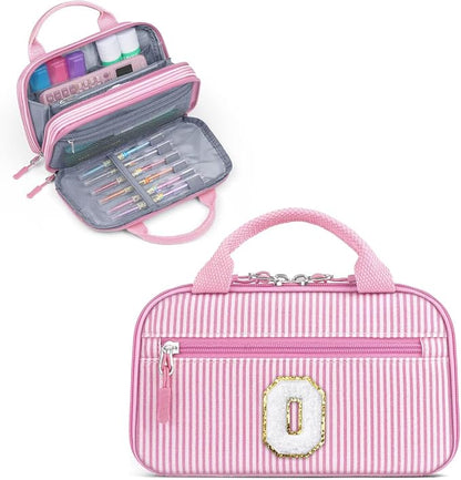 YOOLIFE Cute Pencil Case for Girls, Pink Pencil Pouch Bag, Aesthetic Pen Pouch School Supplies for Teen Girls, Pink O