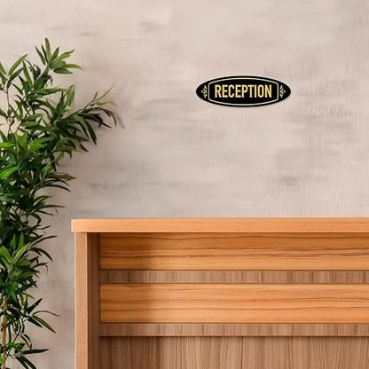 Custom Wall or Door Sign, Personalized Oval Plaque Engraved Message for Bussiness, Property and Home Indoor/Outdoor, 4x12 Inches, Made in USA by Sigo Signs