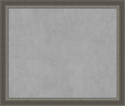 Amanti Art Silver Framed Magnetic Board 23x27 Medium Vision Board for use with Magnets, 100% Metal Sheet to Display Items as Office Decor or for Home Organization in mudroom, Kitchen or Kids Room