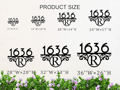 Personalized Address Signs for Houses,House Numbers for Outside Modern,House Number Sign, Address Number for Houses, Metal Address Plaque Sign, Custom Address Plaques for House Numbers