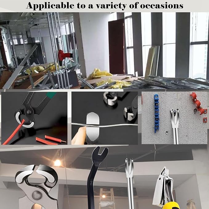 Sunxeke 3Pcs Heavy Duty Upholstery and Construction Staple Remover with Tack Puller Tool, Nail Puller, Carpet Remover, for Removing All Kinds of Staples