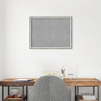 Amanti Art Silver Framed Magnetic Board 19x25 Medium Vision Board for use with Magnets, 100% Metal Sheet to Display Items as Office Decor or for Home Organization in mudroom, Kitchen or Kids Room