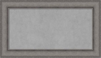 Amanti Art Grey Framed Magnetic Board 16x28 Small Vision Board for use with Magnets, 100% Metal Sheet to Display Items as Office Decor or for Home Organization in mudroom, Kitchen or Kids Room