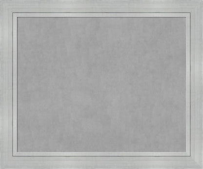 Amanti Art Silver Framed Magnetic Board 39x47 X-Large Vision Board for use with Magnets, 100% Metal Sheet to Display Items as Office Decor or for Home Organization in mudroom, Kitchen or Kids Room