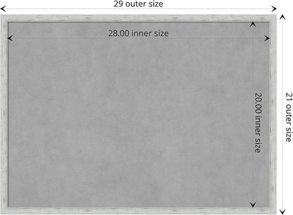 Amanti Art Silver Framed Magnetic Board 21x29 Medium Vision Board for use with Magnets, 100% Metal Sheet to Display Items as Office Decor or for Home Organization in mudroom, Kitchen or Kids Room
