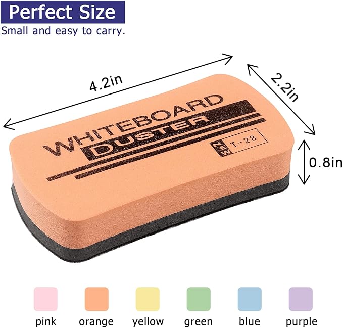 Tamaki 6 Pack Dry Erasers for White Board Magnetic Whiteboard Eraser, Whiteboard Erasers for Kids Classroom, Pastel Color