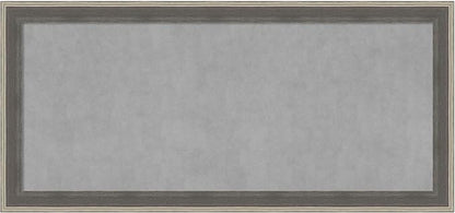 Amanti Art Grey Framed Magnetic Board 25x53 Oversize Vision Board for use with Magnets, 100% Metal Sheet to Display Items as Office Decor or for Home Organization in mudroom, Kitchen or Kids Room